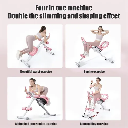 Miniatura 7 de Máquina de abdominales, equipo de entrenamiento abdominal, máquina de entrenamiento abdominal ajustable de 5 niveles con pantalla LCD