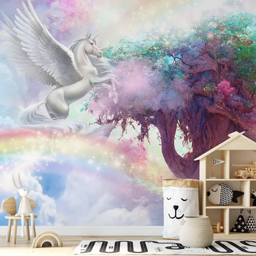 Miniatura 2 de artgeist Mural Pegaso Unicornio 79x55 pulgadas - Papel pintado no tejido de forro polar Decoración de pared Impresión fotográfica Diseño de imagen