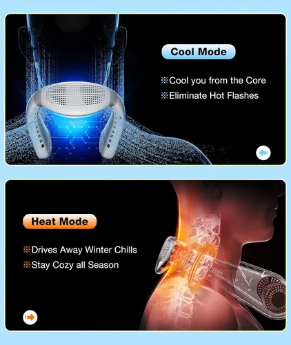 Miniatura 9 de TORRAS COOLiFY Air2024 - Aire acondicionado de cuello actualizado, ventilador de cuello portátil ultraligero recargable, dispositivo de enfriamiento