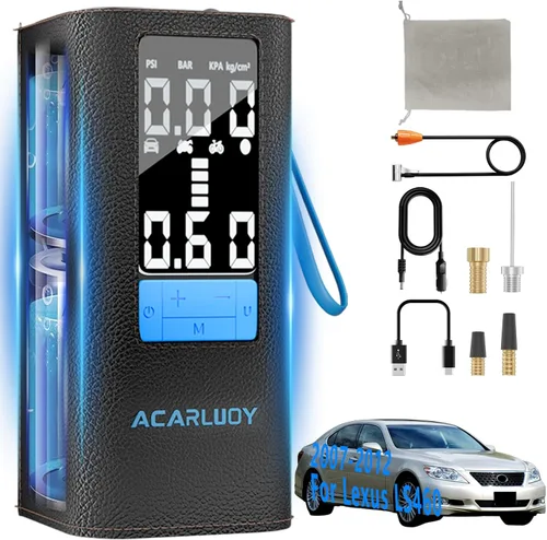 Portable Air Compressor Tire Inflator - 150PSI 6000mAh Cordless Air Pump for Car Tires, 3X Faster Inflation, Fit for Lexus LS460 2007-2012,tire air
