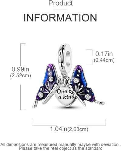 Miniatura 131 de Pandach Dijes colgantes de plata de ley 925 para pulseras y collares, dijes colgantes de Madonna con cuentas de girasol, joyería para mujer