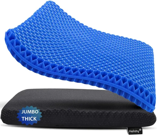 Miniatura 11 de Cojín de gel para sentarse durante mucho tiempo, cojín de gel extra grueso para silla de ruedas, almohadillas suaves para sillas de oficina, hogar