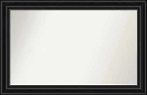 Miniatura 311 de Amanti Art Espejo personalizado, espejo de baño negro puente, espejo de pared o espejo de tocador de baño sobre el fregadero (26 x 26 pulgadas)