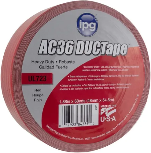 Miniatura 3 de IPG Heavy Duty AC36 DUCTape 1.88" x 60 yardas, plata (rollo individual)