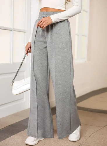 Miniatura 3 de Aleumdr Pantalones deportivos de cintura alta con cordón y pierna ancha con bolsillos, pantalones de yoga sueltos casuales para mujer