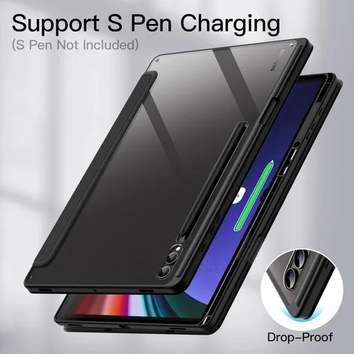 Miniatura 4 de JETech Funda para Samsung Galaxy Tab S10 Ultra/Tab S9 Ultra de 14.6 pulgadas con soporte para S Pen y parte trasera de policarbonato transparente