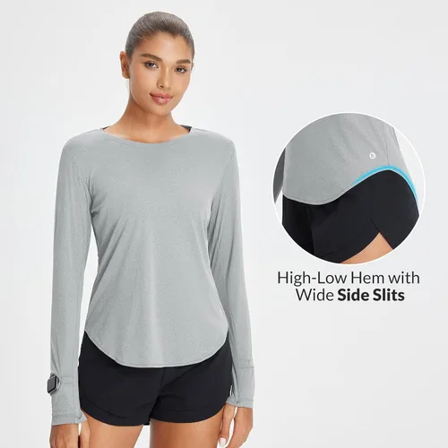 Miniatura 22 de BALEAF - Camisetas de sol de manga larga para mujer, con FPU 50+, para senderismo, ligeras, de secado rápido, protección contra rayos ultravioleta