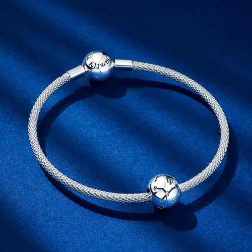 Miniatura 2 de NINGAN Abalorios de cumpleaños con el signo del zodiaco dijes de plata de ley 925 se adaptan a pulseras y collares de mujer regalos de cumpleaños