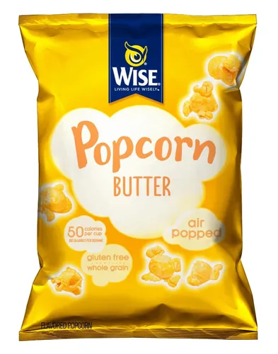 Miniatura 2 de Wise Foods Air Popped - Palomitas de maíz cheddar blanco, bolsa de 6.5 onzas (4 bolsas)