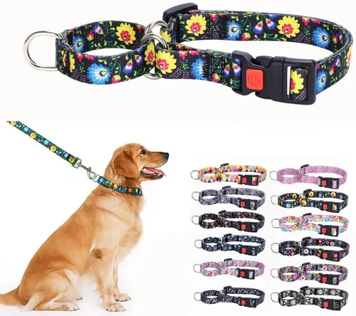 Miniatura 5 de Martingale - Collares para perros pequeños, antideslizantes, a prueba de escapes, collares limitados para mascotas, hebilla de liberación rápida