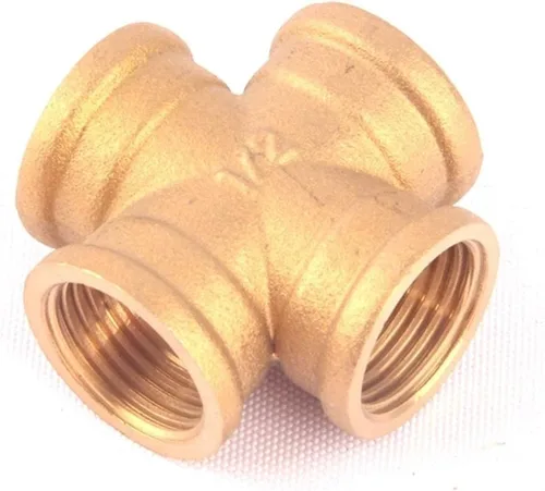 Miniatura 3 de ZHaonan- Manguera de latón, 1 conector de latón de 4 vías, rosca hembra de 1/2 pulgada, divisor de manguera de jardín, accesorios de manguera