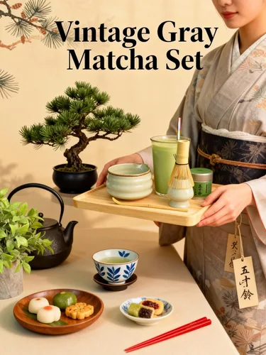 Miniatura 2 de Juego de cuencos de matcha, juego de matcha de cerámica con cuenco y batidor, soporte para batidor, tamiz, cuchara, reposapallo y toalla de té, kit