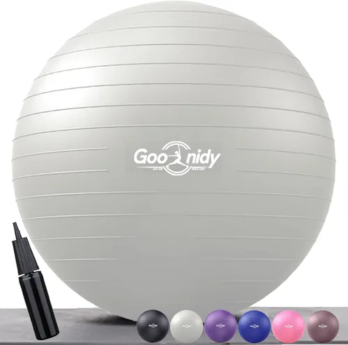 Miniatura 10 de Pelota de ejercicio suave, silla de yoga de pilates antiestallido, soporta 2200 libras, equipo de entrenamiento con bomba para mujeres embarazo