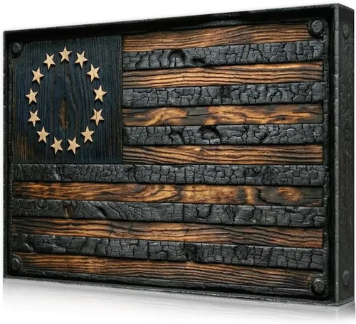 Miniatura 29 de DECORARTS - Arte de pared rústico de la bandera del estado de Arizona, fabricado en Estados Unidos, impresión de lienzo giclée de archivo, lienzo