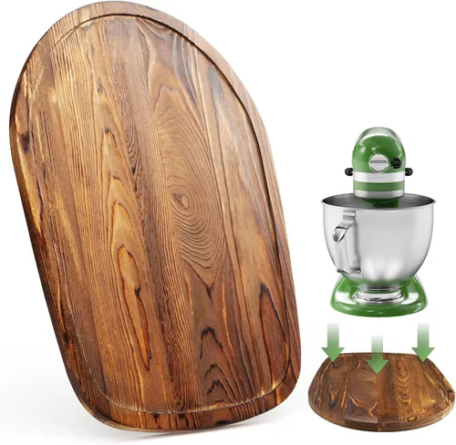GuanQiao Alfombrilla deslizante de bambú de grado alimenticio para mezclador de cabeza inclinada KitchenAid de 4,5-5 Qt, alfombrilla deslizante para
