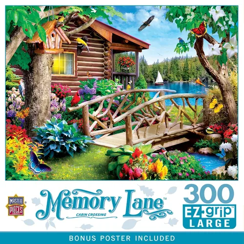 MasterPieces - Rompecabezas de 300 piezas, formas grandes de agarre EZ, cruce de cabina, diversión para adultos, personas mayores, familia, niños,