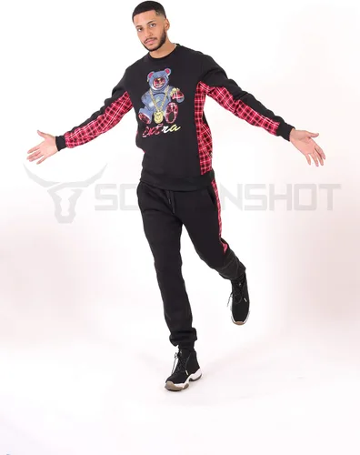Miniatura 55 de SCREENSHOT APPLIQUE F11966 Premium Fleece Streetwear Chenille EMB Crew Neck Sweatshirt - Classic Fit