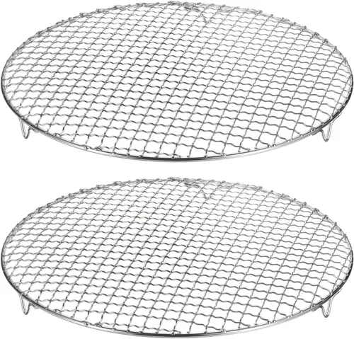 Miniatura 27 de HARFINGTON Rejilla Redonda de Cocina de 6.5 Pulgadas de Acero Inoxidable 201 con Alambre Cruzado para Barbacoa, Parrilla, Cocina, Horneado, Ahumado