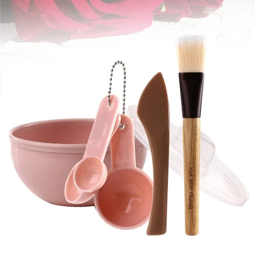 Miniatura 4 de Máscara facial de bricolaje Tazón de mezcla Cepillo Cuchara Stick Herramienta Cuidado de la Cara Set para las Mujeres 7pcs