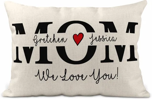 Miniatura 12 de Girls Love A Monogram Almohada para abuela – Regalos para abuela – Regalos para mamá de hija – Regalos para mamá – Almohada personalizada – Regalos
