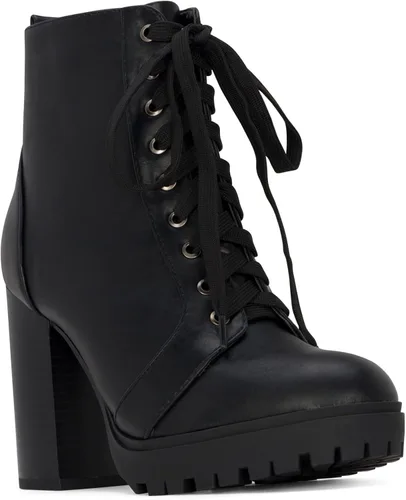 Miniatura 2 de Jtelle - Kristine - Botines de tacón apilados con cordones para mujer