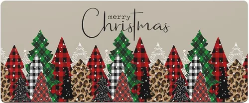 Tapete de baño de Feliz Navidad, antideslizante, de secado rápido y absorbente, tierra de diatomeas, fregadero, dormitorio, cocina, tapete lavable,