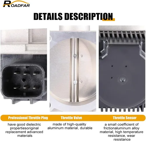 Miniatura 2 de ROADFAR Cuerpo del acelerador de 2.756 in S20058 161198J103 para 2003-2008 para Infiniti FX35 2006-2008 para Infiniti M35 2003-2006 para Nissan