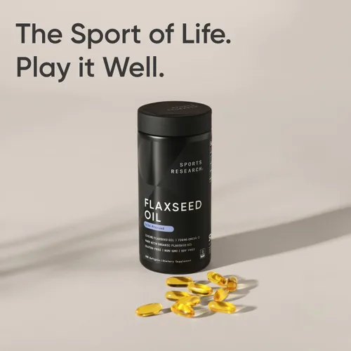 Miniatura 7 de Sports Research Cápsulas blandas de aceite de linaza orgánico de 1242 mg, suplemento Omega 3 a base de plantas con 720 mg de ALA para mujeres