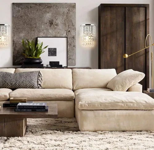 Miniatura 4 de Pathson Aplique de pared moderno de cristal K9 con cableado, acabado cromado, lámpara de pared con gotas de cristal acrílico para dormitorio y sala