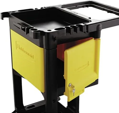 Miniatura 2 de Gabinete de bloqueo comercial FG618100YEL para carritos de limpieza comerciales Rubbermaid - Amarillo