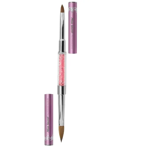 Miniatura 10 de Mia Secret PREMIER - Pinceles de uñas 100% Kolinsky, fabricados en Estados Unidos, Prenium, pinceles para arte de uñas (rosa, 4 o (3D))
