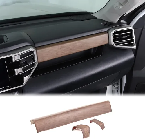 Miniatura 13 de Aunginsy Tiras de Panel de Salpicadero de Control Central Compatibles con Toyota Tundra/Sequoia 2022-2025 Moldura de Consola Central de Coche