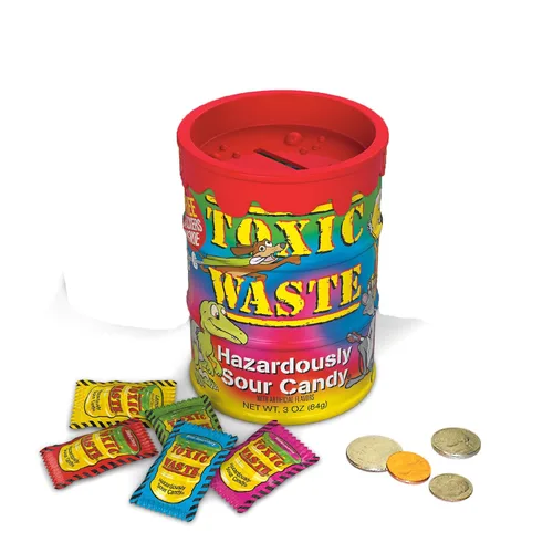 Miniatura 7 de TOXIC WASTE - Caramelo peligrosamente agrio - Sabores de manzana, sandía, limón, frambuesa azul y cereza negra - Bolsa de 1 libra