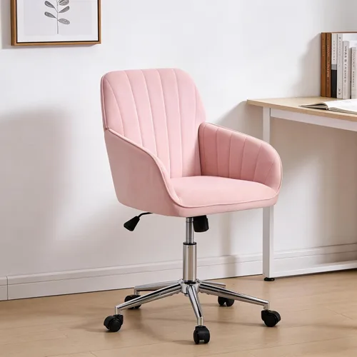 Miniatura 9 de Sillas de escritorio de oficina en casa, cómoda silla de computadora de terciopelo con asiento de respaldo, 300 libras de altura ajustable silla