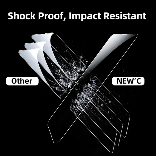Miniatura 6 de NEW'C Paquete de 3 protectores de pantalla diseñados para iPhone 13 Mini (5.4 pulgadas), protección de vidrio templado mejorada, compatible