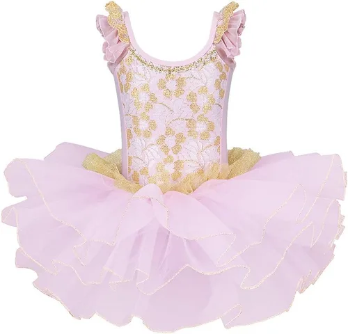 Girls Skirted Leotards Ballet Dance Tutu Princess Dress Ballerina Costumes 3-8Y