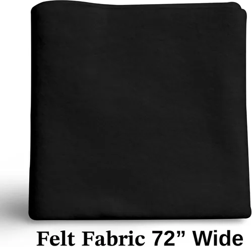 Miniatura 2 de Tela de fieltro negro 6 pies x 72 pulgadas de ancho 0.063 in de grosor Fieltro antideslizante por yarda para coser manualidades y bricolaje