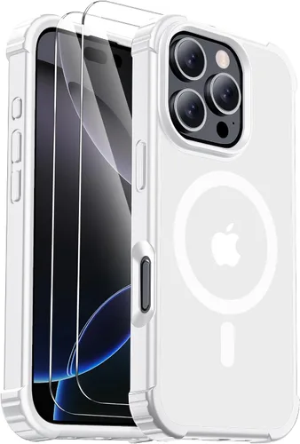 Miniatura 9 de Funda para iPhone Air [compatible con MagSafe] [2 protectores de pantalla] [prueba de caídas de grado militar] Funda magnética resistente