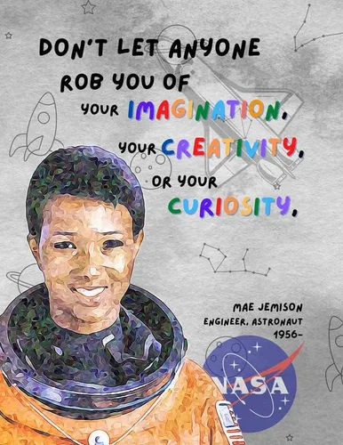 Check6 Póster de Mae Jemison | Póster educativo motivacional inspirador de 12 x 18 pulgadas | Grandes ideas de regalo para profesores | P1008
