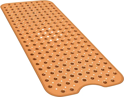 Miniatura 22 de YINENN Tapete de ducha para bañera de 40 x 16 pulgadas, antideslizante y extragrande, tapete para bañera con ventosas, lavable a máquina