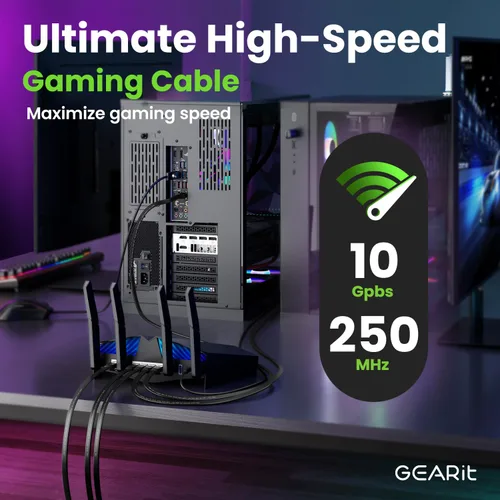 Miniatura 4 de GEARit Cable Ethernet plano Cat 6 para exteriores (15 pies, negro) Chaqueta LLDPE clasificada para entierro directo – Cat6 blindado FTP 10Gbps