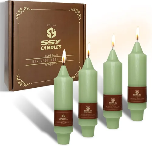 Miniatura 18 de Candelabros de Velas Cónicas Negras, Velas Cónicas Cortas de 5 pulgadas, Candelabros de Velas de Halloween Sin Goteo para Decoración de Navidad