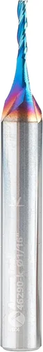 Amana Tool Broca de carburo sólido para corte en espiral 2D/3D, 46290-K, fondo plano 0.10 grados A x 1/16 D x 5/16 x 1/4 vástago x 2 pulgadas de