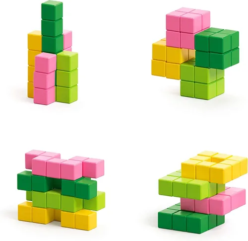 Miniatura 4 de PIXIO Tropic - Juego de construcción de bloques magnéticos pequeños en estilo de arte de píxeles con aplicación gratuita - Cubos de plástico