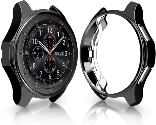 Miniatura 7 de FitTurn Compatible con Gear S3 Frontier SM-R760, marco de metal de TPU suave a la moda, resistente a los golpes, a prueba de golpes, carcasa