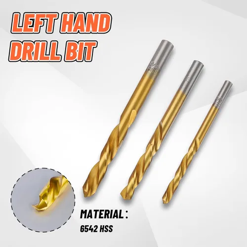 Miniatura 5 de Juego de 10 piezas de extractor de tornillos pelados, brocas de mano izquierda de acero Cr-Mo 35# y HSS 6542 Cobalto Kit de extracción