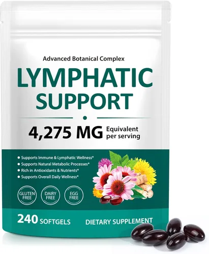 Miniatura 9 de Suplementos de drenaje linfático, suplemento de apoyo del sistema linfático para mujeres y hombres, promueve la circulación saludable