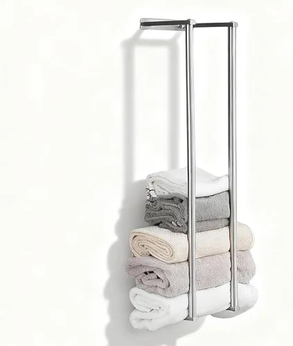 Miniatura 12 de Toalleros para baño, NEWRAIN Barra de toalla doble de baño de 30 pulgadas montada en la pared, toallero de cocina de acero inoxidable, varilla