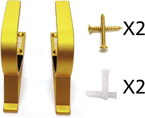 Miniatura 7 de Soporte de pared para armas, ganchos horizontales para rifles, escopetas y arcos, perchas de aluminio duraderas (1 par)
