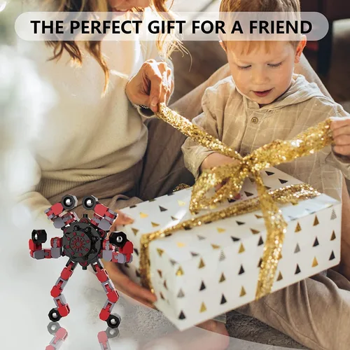 Miniatura 5 de 12 piezas Fidget Spinners Juguetes para niños y adultos, robot deformable transformable para la punta de los dedos, alivio del estrés, recuerdo